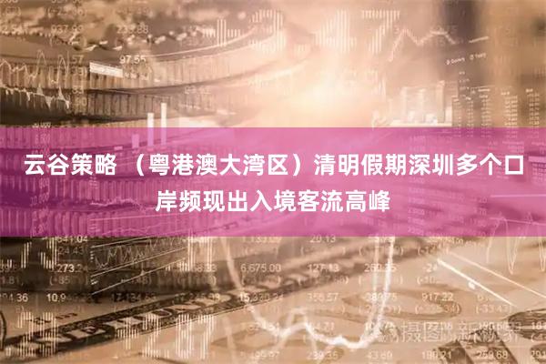 云谷策略 （粤港澳大湾区）清明假期深圳多个口岸频现出入境客流高峰